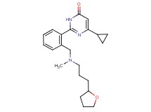 6-cyclopropyl-2-[2-({methyl[3-(tetrahydrofuran-2-yl)propyl]amino}methyl)phenyl]pyrimidin-4(3H)-one