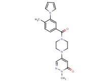 2-methyl-5-{4-[4-methyl-3-(1H-pyrrol-1-yl)benzoyl]-1-piperazinyl}-3(2H)-pyridazinone