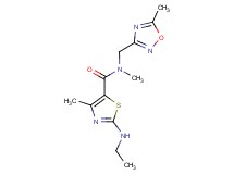 2-(ethylamino)-N,4-dimethyl-N-[(5-methyl-1,2,4-oxadiazol-3-yl)methyl]-1,3-thiazole-5-carboxamide