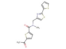5-acetyl-N-methyl-N-{[2-(2-thienyl)-1,3-thiazol-4-yl]methyl}-2-thiophenecarboxamide