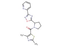 2-(5-{1-[(2,4-dimethyl-1,3-thiazol-5-yl)carbonyl]-2-pyrrolidinyl}-1,2,4-oxadiazol-3-yl)pyridine