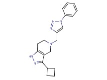 3-cyclobutyl-5-[(1-phenyl-1H-1,2,3-triazol-4-yl)methyl]-4,5,6,7-tetrahydro-1H-pyrazolo[4,3-c]pyridine