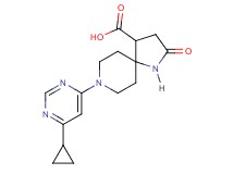 8-(6-cyclopropyl-4-pyrimidinyl)-2-oxo-1,8-diazaspiro[4.5]decane-4-carboxylic acid
