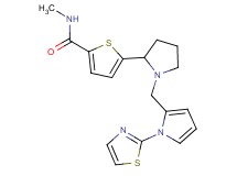 N-methyl-5-(1-{[1-(1,3-thiazol-2-yl)-1H-pyrrol-2-yl]methyl}-2-pyrrolidinyl)-2-thiophenecarboxamide