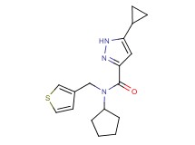 N-cyclopentyl-5-cyclopropyl-N-(3-thienylmethyl)-1H-pyrazole-3-carboxamide
