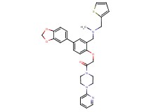(5-(1,3-benzodioxol-5-yl)-2-{2-oxo-2-[4-(2-pyridinyl)-1-piperazinyl]ethoxy}benzyl)methyl(2-thienylmethyl)amine