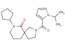 7-cyclopentyl-2-[(1-isopropyl-1H-pyrrol-2-yl)carbonyl]-2,7-diazaspiro[4.5]decan-6-one