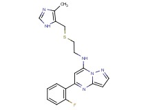 5-(2-fluorophenyl)-N-(2-{[(4-methyl-1H-imidazol-5-yl)methyl]thio}ethyl)pyrazolo[1,5-a]pyrimidin-7-amine
