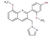 3-methoxy-4-[8-methoxy-3-(1H-pyrazol-1-ylmethyl)-2-quinolinyl]phenol