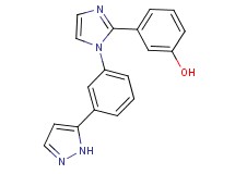 3-{1-[3-(1H-pyrazol-5-yl)phenyl]-1H-imidazol-2-yl}phenol