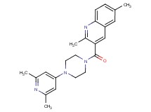 3-{[4-(2,6-dimethyl-4-pyridinyl)-1-piperazinyl]carbonyl}-2,6-dimethylquinoline bis(trifluoroacetate)