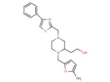2-{1-[(5-methyl-2-furyl)methyl]-4-[(4-phenyl-1,3-thiazol-2-yl)methyl]-2-piperazinyl}ethanol