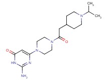 2-amino-6-{4-[(1-isopropyl-4-piperidinyl)acetyl]-1-piperazinyl}-4(3H)-pyrimidinone