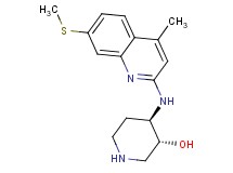 (3R*,4R*)-4-{[4-methyl-7-(methylthio)quinolin-2-yl]amino}piperidin-3-ol