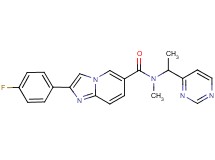 2-(4-fluorophenyl)-N-methyl-N-(1-pyrimidin-4-ylethyl)imidazo[1,2-a]pyridine-6-carboxamide