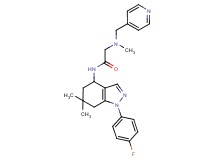N~1~-[1-(4-fluorophenyl)-6,6-dimethyl-4,5,6,7-tetrahydro-1H-indazol-4-yl]-N~2~-methyl-N~2~-(4-pyridinylmethyl)glycinamide