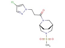 (1R*,5R*)-6-[3-(4-chloro-1H-pyrazol-1-yl)propanoyl]-3-(methylsulfonyl)-3,6-diazabicyclo[3.2.2]nonane