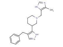 3-(4-benzyl-1H-pyrazol-5-yl)-1-[(4-methyl-1H-imidazol-5-yl)methyl]piperidine
