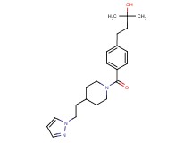 2-methyl-4-[4-({4-[2-(1H-pyrazol-1-yl)ethyl]-1-piperidinyl}carbonyl)phenyl]-2-butanol