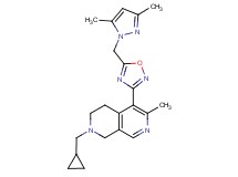 2-(cyclopropylmethyl)-5-{5-[(3,5-dimethyl-1H-pyrazol-1-yl)methyl]-1,2,4-oxadiazol-3-yl}-6-methyl-1,2,3,4-tetrahydro-2,7-naphthyridine