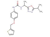 N-[1-(5-isopropyl-1,3,4-oxadiazol-2-yl)ethyl]-N'-[4-(2-thienylmethoxy)phenyl]urea
