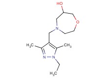 4-[(1-ethyl-3,5-dimethyl-1H-pyrazol-4-yl)methyl]-1,4-oxazepan-6-ol