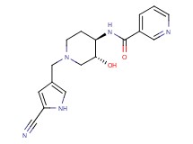 N-{(3R*,4R*)-1-[(5-cyano-1H-pyrrol-3-yl)methyl]-3-hydroxypiperidin-4-yl}nicotinamide