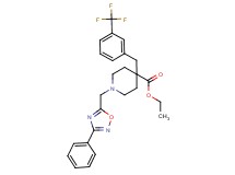 ethyl 1-[(3-phenyl-1,2,4-oxadiazol-5-yl)methyl]-4-[3-(trifluoromethyl)benzyl]-4-piperidinecarboxylate