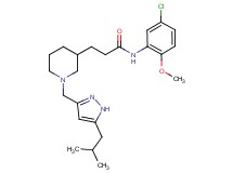 N-(5-chloro-2-methoxyphenyl)-3-{1-[(5-isobutyl-1H-pyrazol-3-yl)methyl]-3-piperidinyl}propanamide