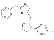 3-benzyl-5-{[2-(4-fluorophenyl)-1-pyrrolidinyl]methyl}-1,2,4-oxadiazole