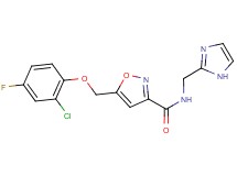 5-[(2-chloro-4-fluorophenoxy)methyl]-N-(1H-imidazol-2-ylmethyl)isoxazole-3-carboxamide