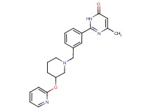 6-methyl-2-(3-{[3-(pyridin-2-yloxy)piperidin-1-yl]methyl}phenyl)pyrimidin-4(3H)-one