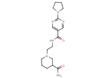 N-{2-[3-(aminocarbonyl)piperidin-1-yl]ethyl}-2-pyrrolidin-1-ylpyrimidine-5-carboxamide