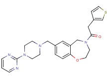 7-{[4-(2-pyrimidinyl)-1-piperazinyl]methyl}-4-(3-thienylacetyl)-2,3,4,5-tetrahydro-1,4-benzoxazepine