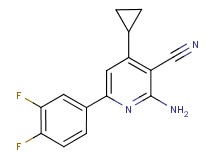 2-amino-4-cyclopropyl-6-(3,4-difluorophenyl)nicotinonitrile
