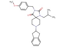 8-(2,3-dihydro-1H-inden-2-yl)-1-isobutyl-3-(4-methoxybenzyl)-1,3,8-triazaspiro[4.5]decane-2,4-dione