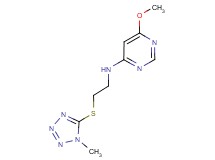 6-methoxy-N-{2-[(1-methyl-1H-tetrazol-5-yl)thio]ethyl}pyrimidin-4-amine