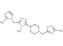4-{4-methyl-5-[(2-methyl-1H-imidazol-1-yl)methyl]-4H-1,2,4-triazol-3-yl}-1-[(3-methyl-1,2,4-oxadiazol-5-yl)methyl]piperidine