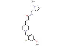 N-[(1-ethyl-2-pyrrolidinyl)methyl]-3-[1-(2-fluoro-4-methoxybenzyl)-4-piperidinyl]propanamide