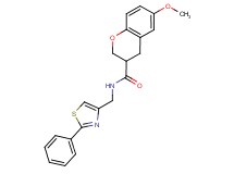 6-methoxy-N-[(2-phenyl-1,3-thiazol-4-yl)methyl]-3-chromanecarboxamide