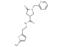 N-[2-(5-methyl-2-furyl)ethyl]-5-oxo-1-(2-pyridinylmethyl)-3-pyrrolidinecarboxamide