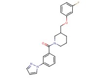 3-[(3-fluorophenoxy)methyl]-1-[3-(1H-pyrazol-1-yl)benzoyl]piperidine