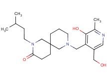 8-{[3-hydroxy-5-(hydroxymethyl)-2-methyl-4-pyridinyl]methyl}-2-(3-methylbutyl)-2,8-diazaspiro[5.5]undecan-3-one