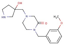 4-[(3-hydroxy-3-pyrrolidinyl)methyl]-1-(3-methoxybenzyl)-2-piperazinone dihydrochloride