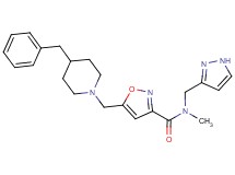 5-[(4-benzylpiperidin-1-yl)methyl]-N-methyl-N-(1H-pyrazol-3-ylmethyl)isoxazole-3-carboxamide