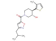 (3S*,4R*)-1-[(3-isobutylisoxazol-5-yl)carbonyl]-4-(3-methyl-2-thienyl)piperidin-3-ol