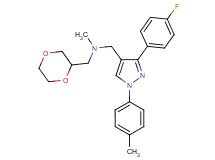(1,4-dioxan-2-ylmethyl){[3-(4-fluorophenyl)-1-(4-methylphenyl)-1H-pyrazol-4-yl]methyl}methylamine