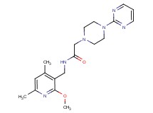 N-[(2-methoxy-4,6-dimethyl-3-pyridinyl)methyl]-2-[4-(2-pyrimidinyl)-1-piperazinyl]acetamide