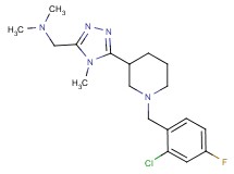 ({5-[1-(2-chloro-4-fluorobenzyl)piperidin-3-yl]-4-methyl-4H-1,2,4-triazol-3-yl}methyl)dimethylamine
