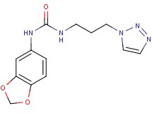 N-1,3-benzodioxol-5-yl-N'-[3-(1H-1,2,3-triazol-1-yl)propyl]urea